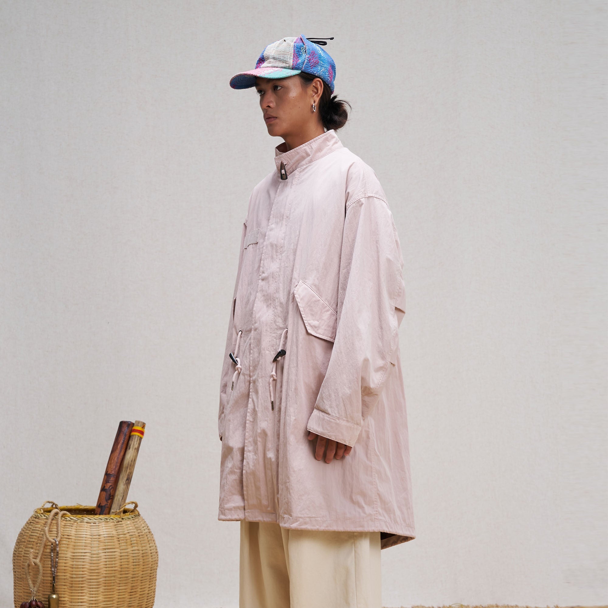 UNLIMITED MOTE Oversized Drawcord Parka-Jacket-S-Purple-Free Shipping Leatheretro