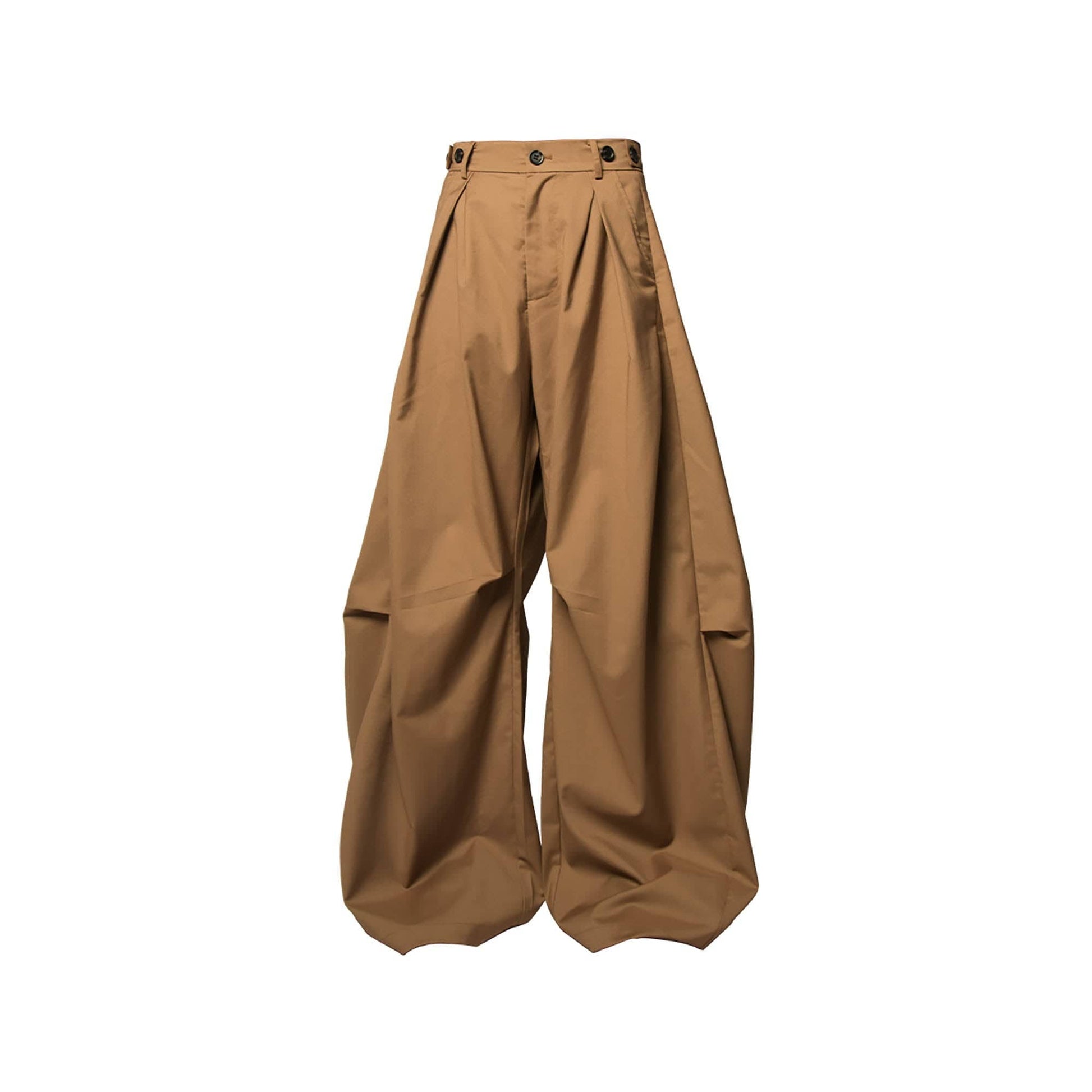 RELABEL Pleated Drape Wide-Leg Trousers-Pants-XS-Gray-Free Shipping Leatheretro