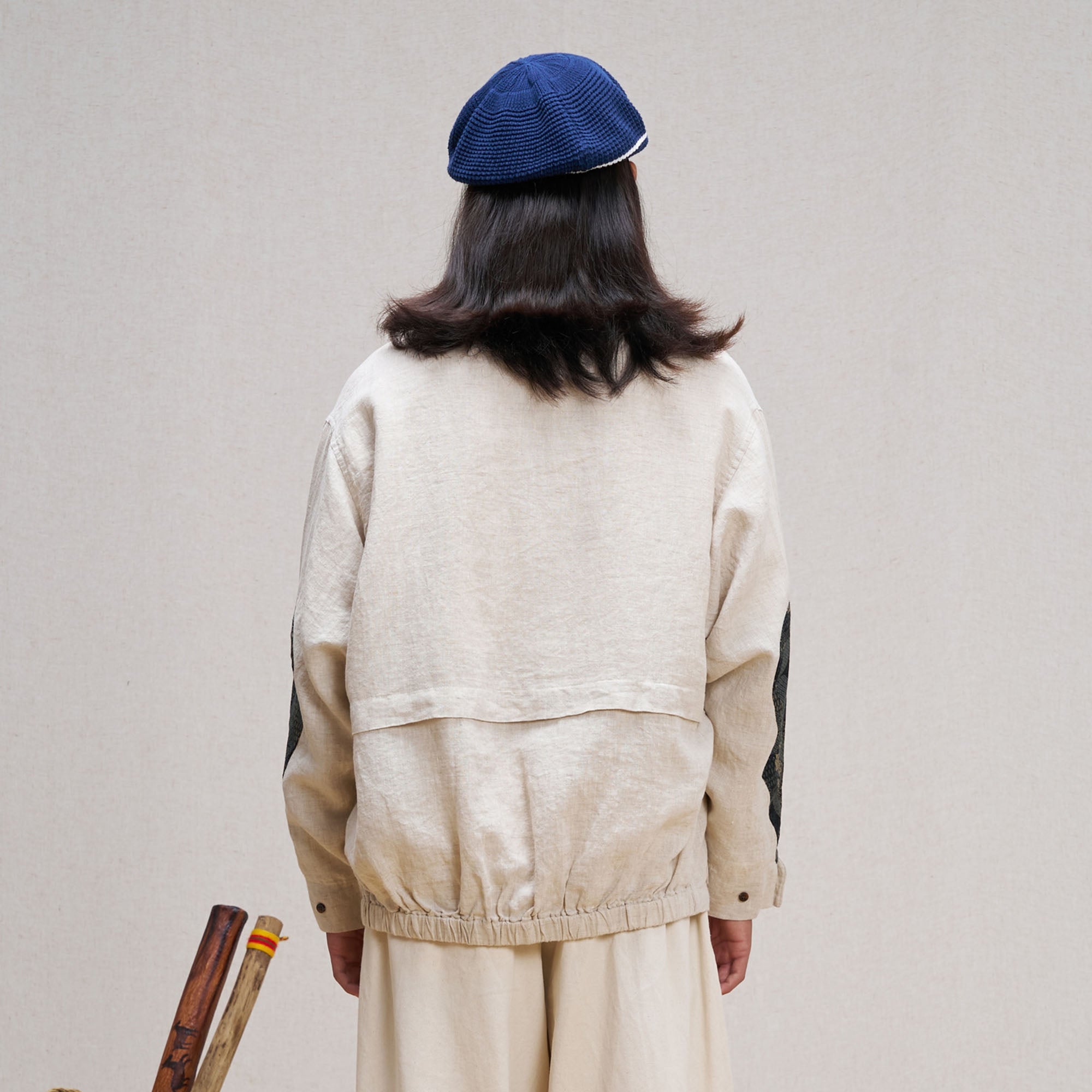 UNLIMITED MOTE Patched Elbow Multi-Pocket Linen Jacket-Jacket-S-White-Free Shipping Leatheretro