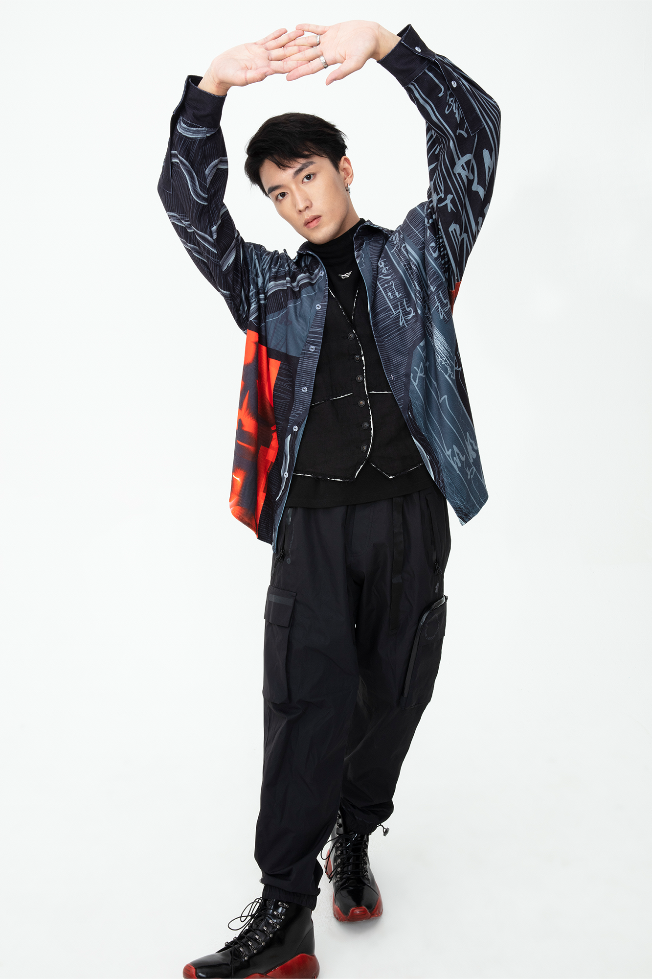 MASH UP ASIA Tang Calligraphy Graphic Oversized Shirt-Shirt-M-Free Shipping Leatheretro