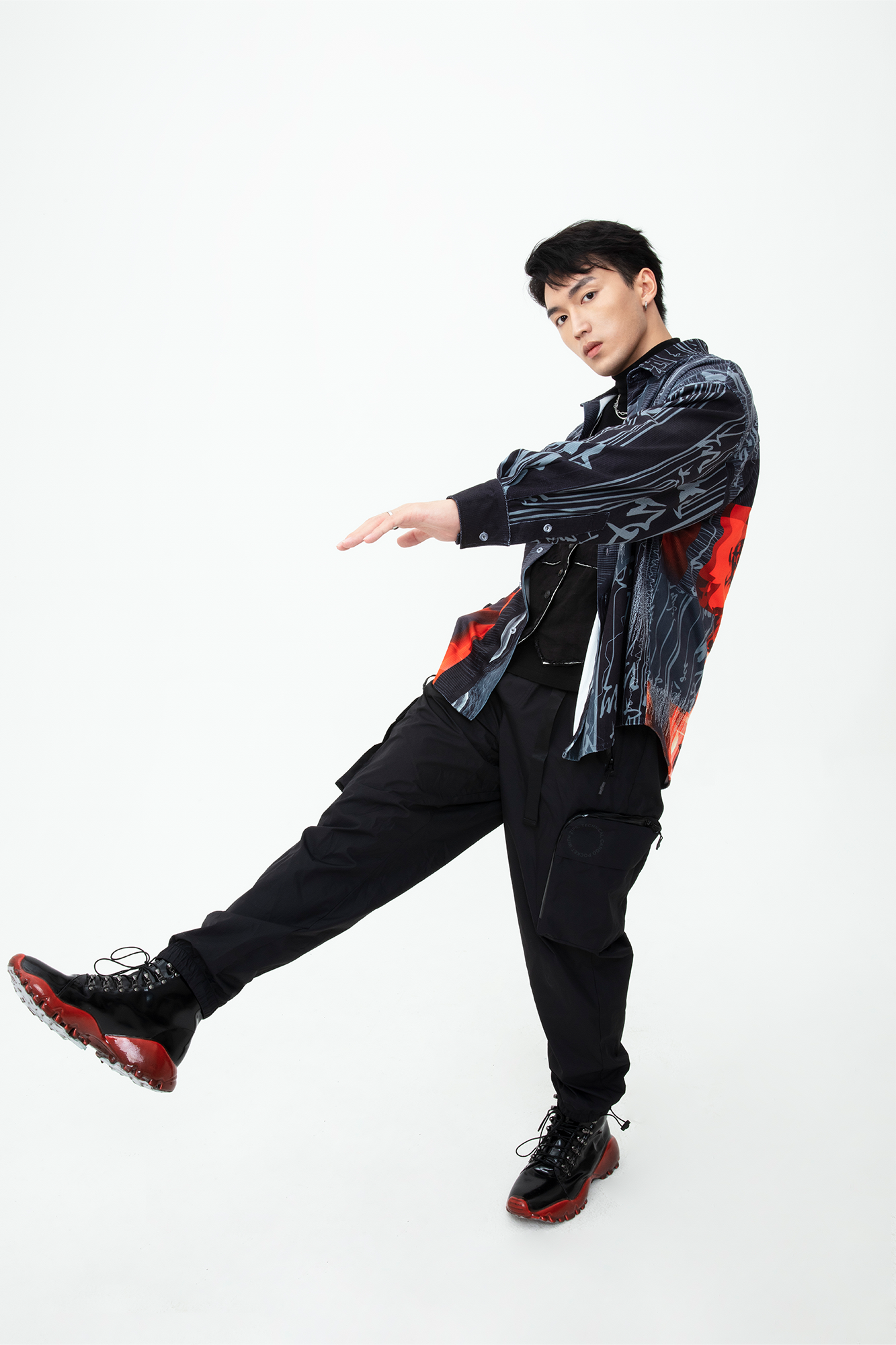 MASH UP ASIA Tang Calligraphy Graphic Oversized Shirt-Shirt-M-Free Shipping Leatheretro
