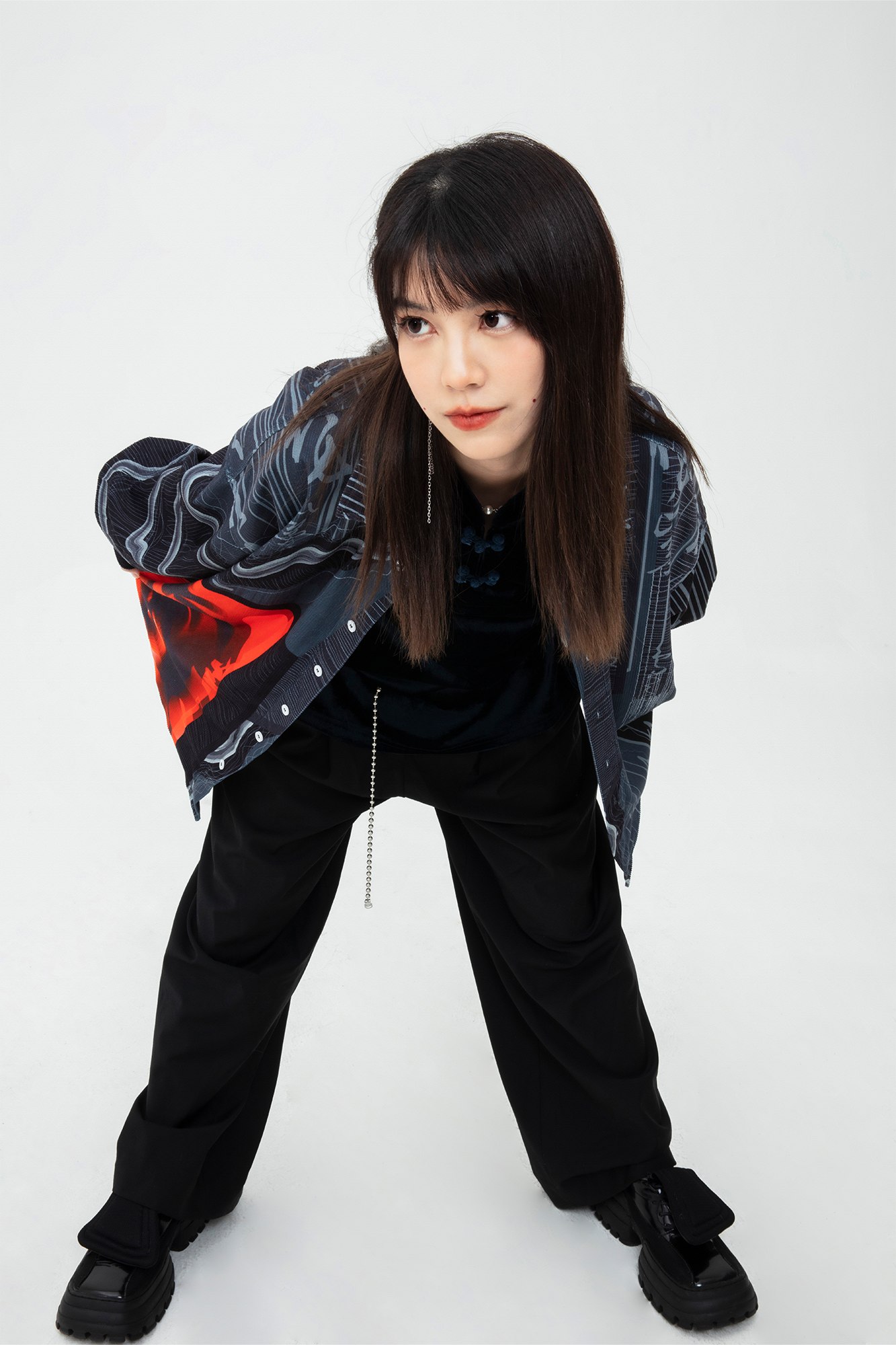 MASH UP ASIA Tang Calligraphy Graphic Oversized Shirt-Shirt-M-Free Shipping Leatheretro