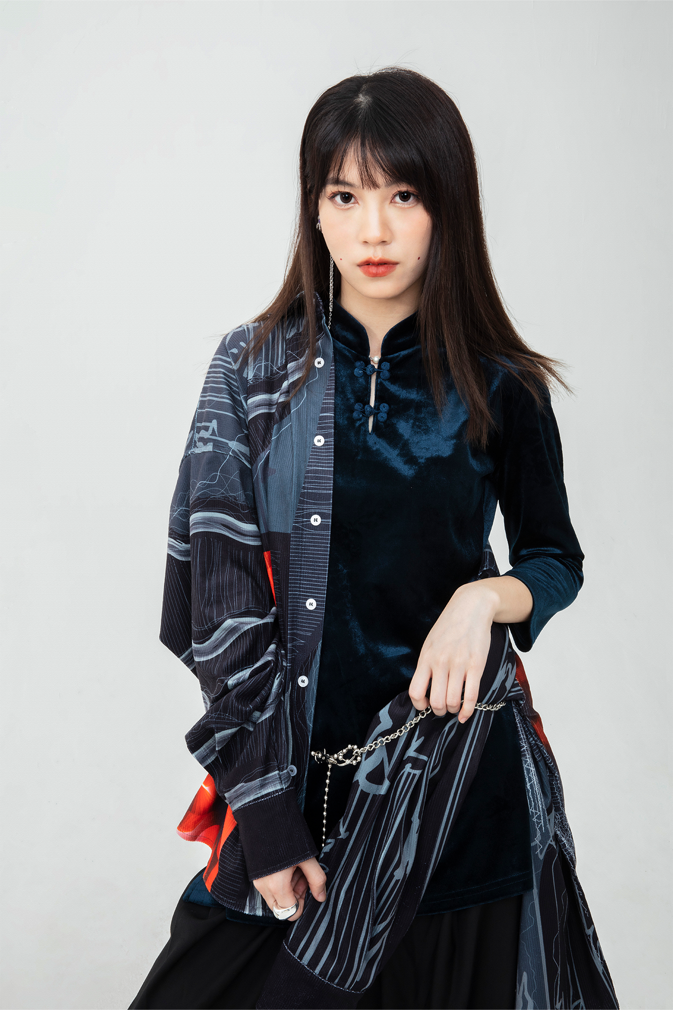 MASH UP ASIA Tang Calligraphy Graphic Oversized Shirt-Shirt-M-Free Shipping Leatheretro