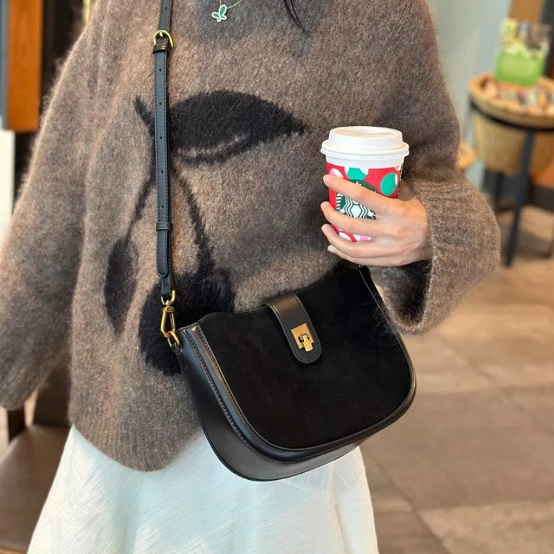 Women Cowhide Genuine Leather Shoulder Bag - Luxury Design Handbag-Shoulder Bag-Brown-Free Shipping Leatheretro