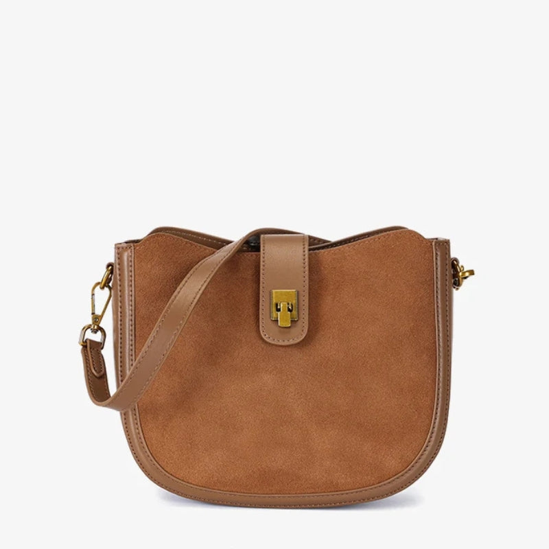 Women Cowhide Genuine Leather Shoulder Bag - Luxury Design Handbag-Shoulder Bag-Brown-Free Shipping Leatheretro