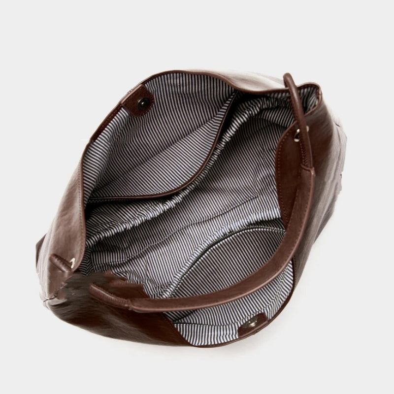 Cowhide Genuine Leather Hobo Shoulder Bag - Ladies Luxury Handbags-Shoulder Bag-Black-Free Shipping Leatheretro