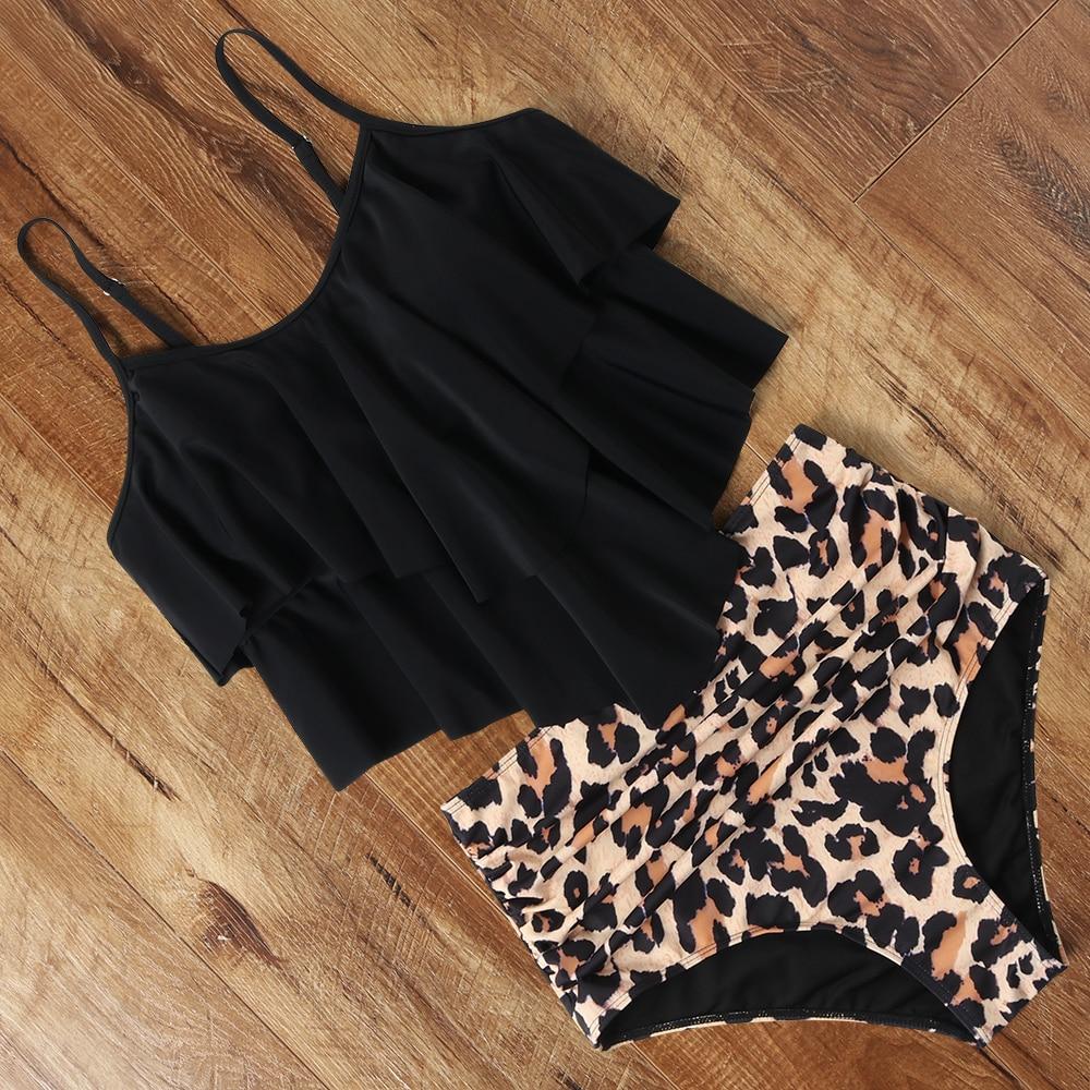 Leopard High Waist Animal Print Bikini-Women Swimwear-B3160-20-3XL-Free Shipping Leatheretro