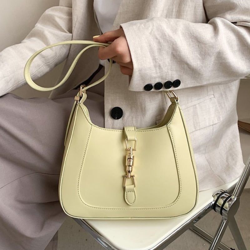 Classic Clutch Shoulder Tote HandBag-Handbags-Brown-Free Shipping Leatheretro