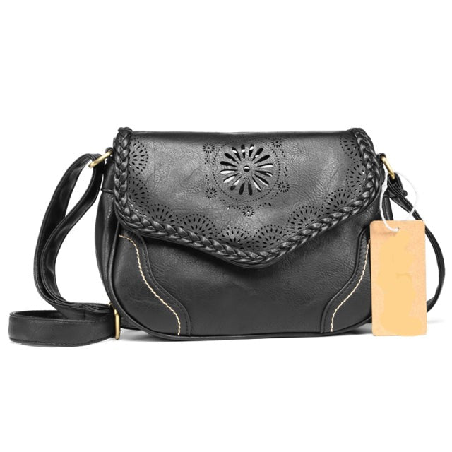 Vintage Women Shoulder Bag-Handbags-Black-Free Shipping Leatheretro