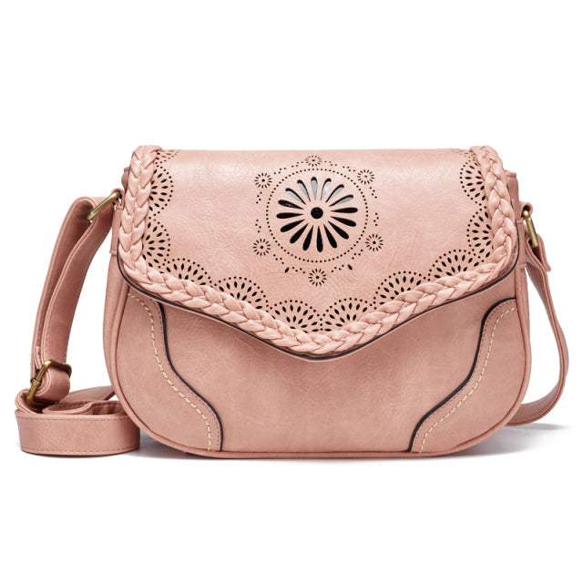 Vintage Women Shoulder Bag-Handbags-Pink-Free Shipping Leatheretro