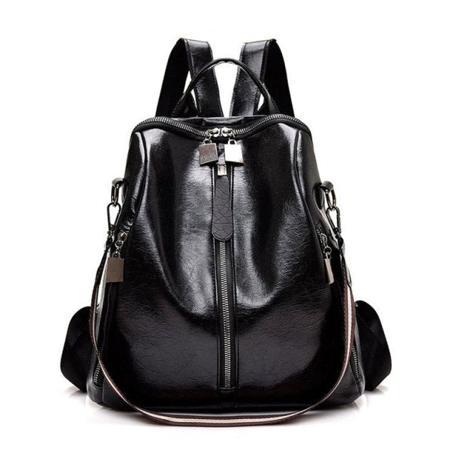 Youth Leather Backpacks for Teenage Girls-Backpacks-brown-Free Shipping Leatheretro