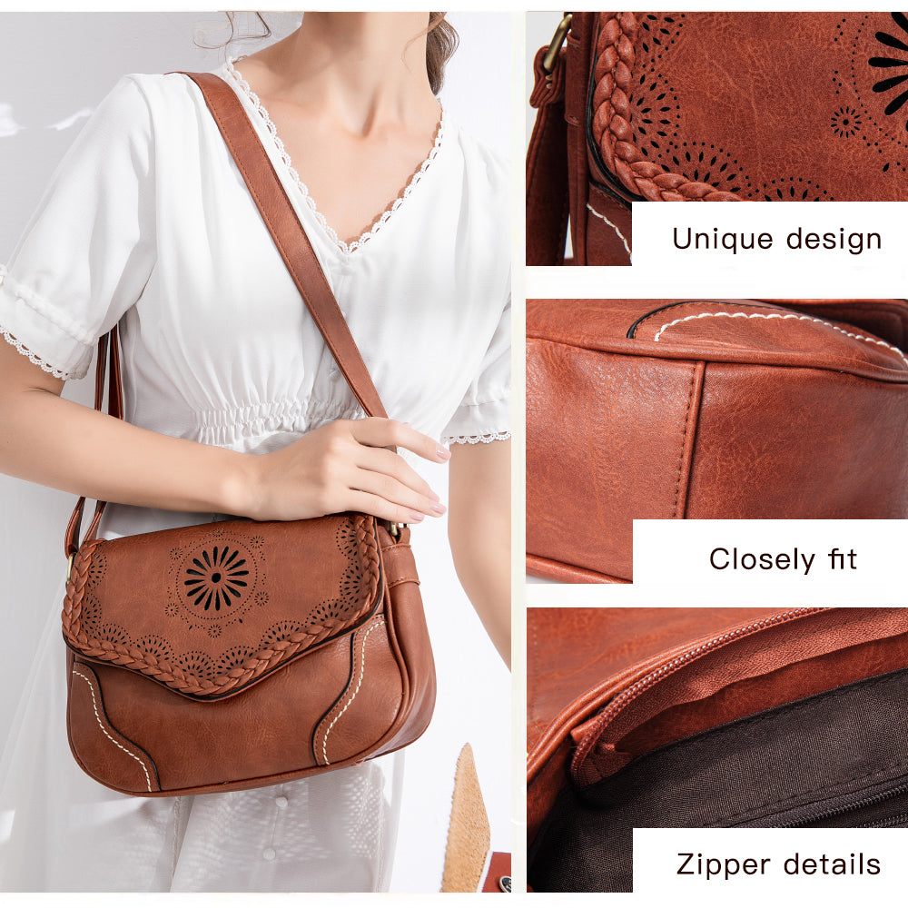Vintage Women Shoulder Bag-Handbags-Wine-Free Shipping Leatheretro