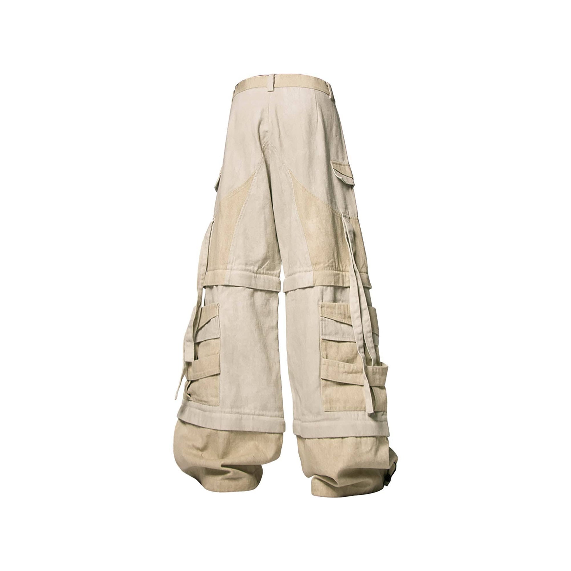 RELABEL Multi-Detachable Straps Cargo-Pants-XS-Gray-Free Shipping Leatheretro
