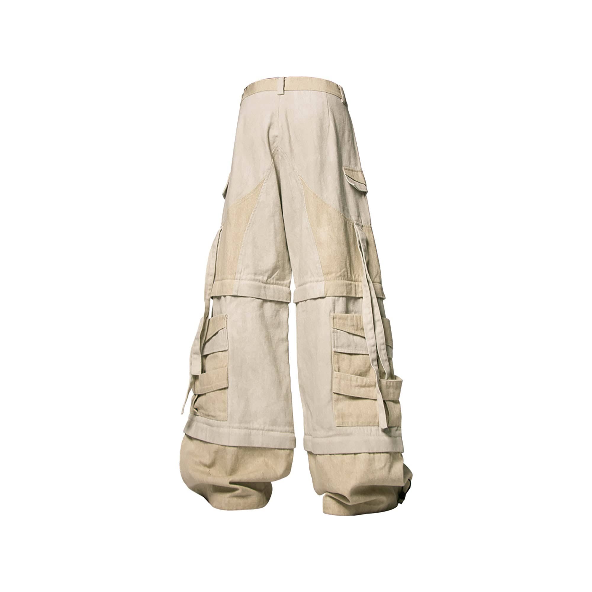 RELABEL Multi-Detachable Straps Cargo-Pants-XS-Gray-Free Shipping Leatheretro