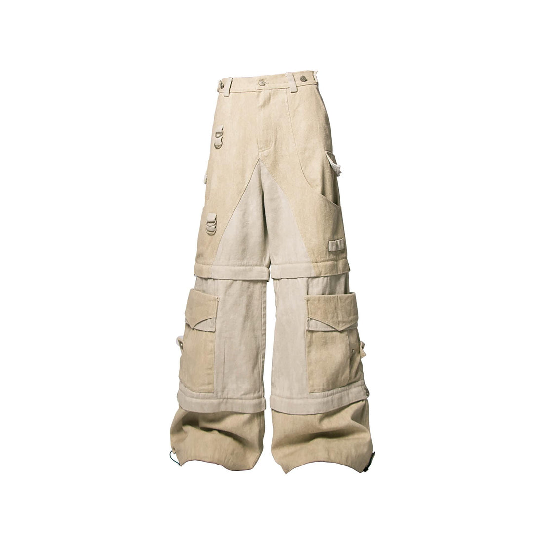 RELABEL Multi-Detachable Straps Cargo-Pants-XS-Gray-Free Shipping Leatheretro