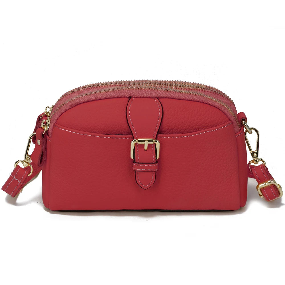 Women’s Leather Wristlet Crossbody Phone Bag-Handbags-Red-Free Shipping Leatheretro