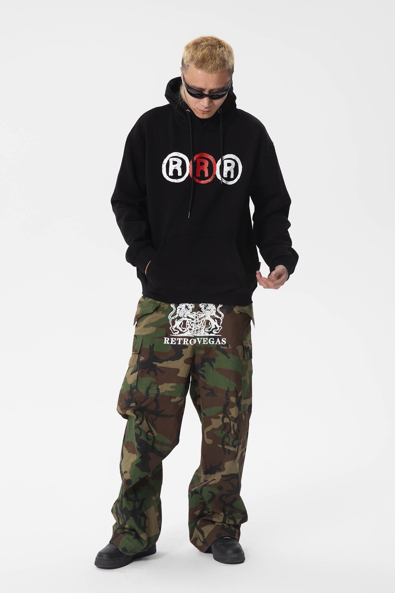 RTVG R LOGO Fleece Hoodie-Hoodie-S-Free Shipping Leatheretro