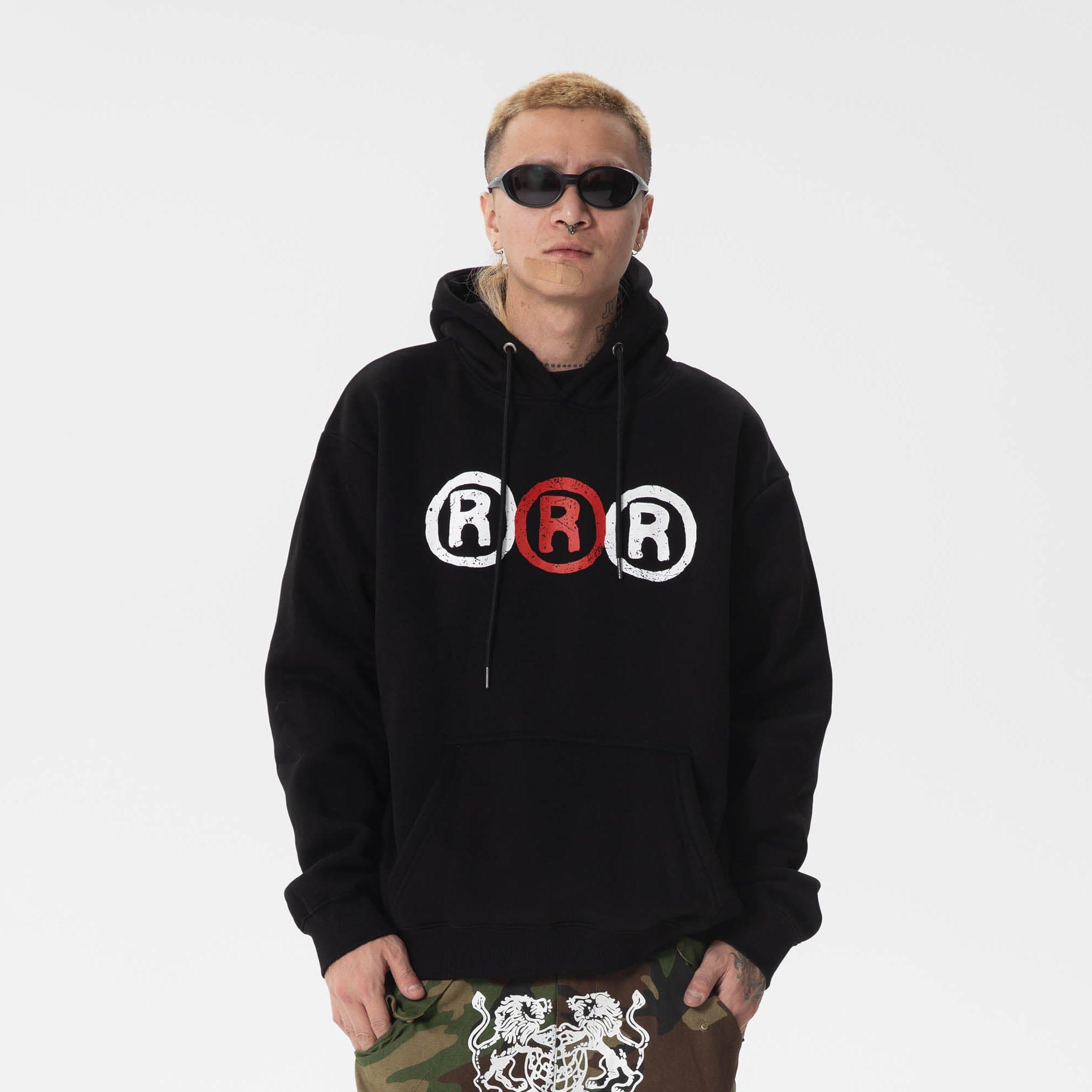 RTVG R LOGO Fleece Hoodie-Hoodie-S-Free Shipping Leatheretro