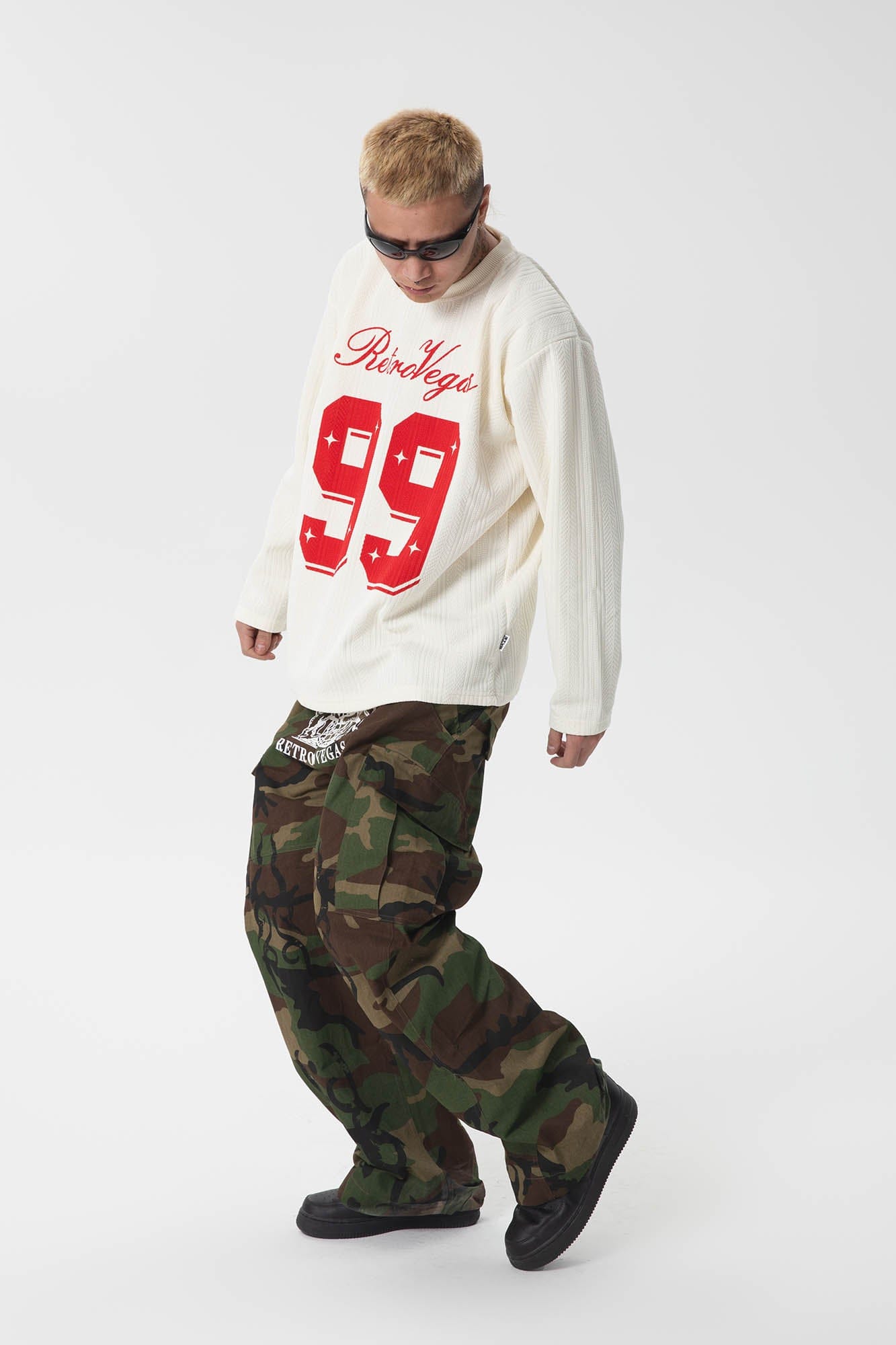 RTVG No.99 Knit Hockey Jersey-L/S Tee-S-Free Shipping Leatheretro