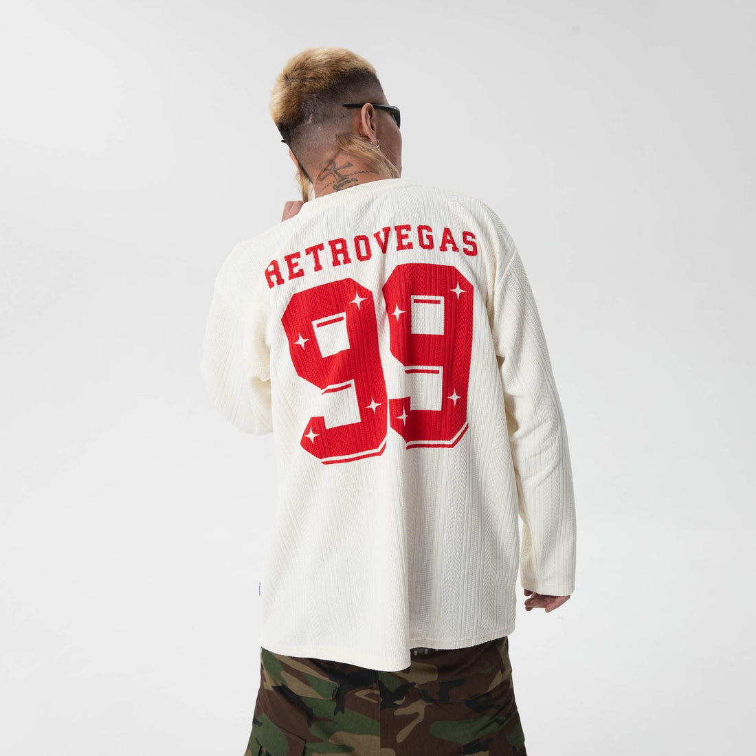 RTVG No.99 Knit Hockey Jersey-L/S Tee-S-Free Shipping Leatheretro