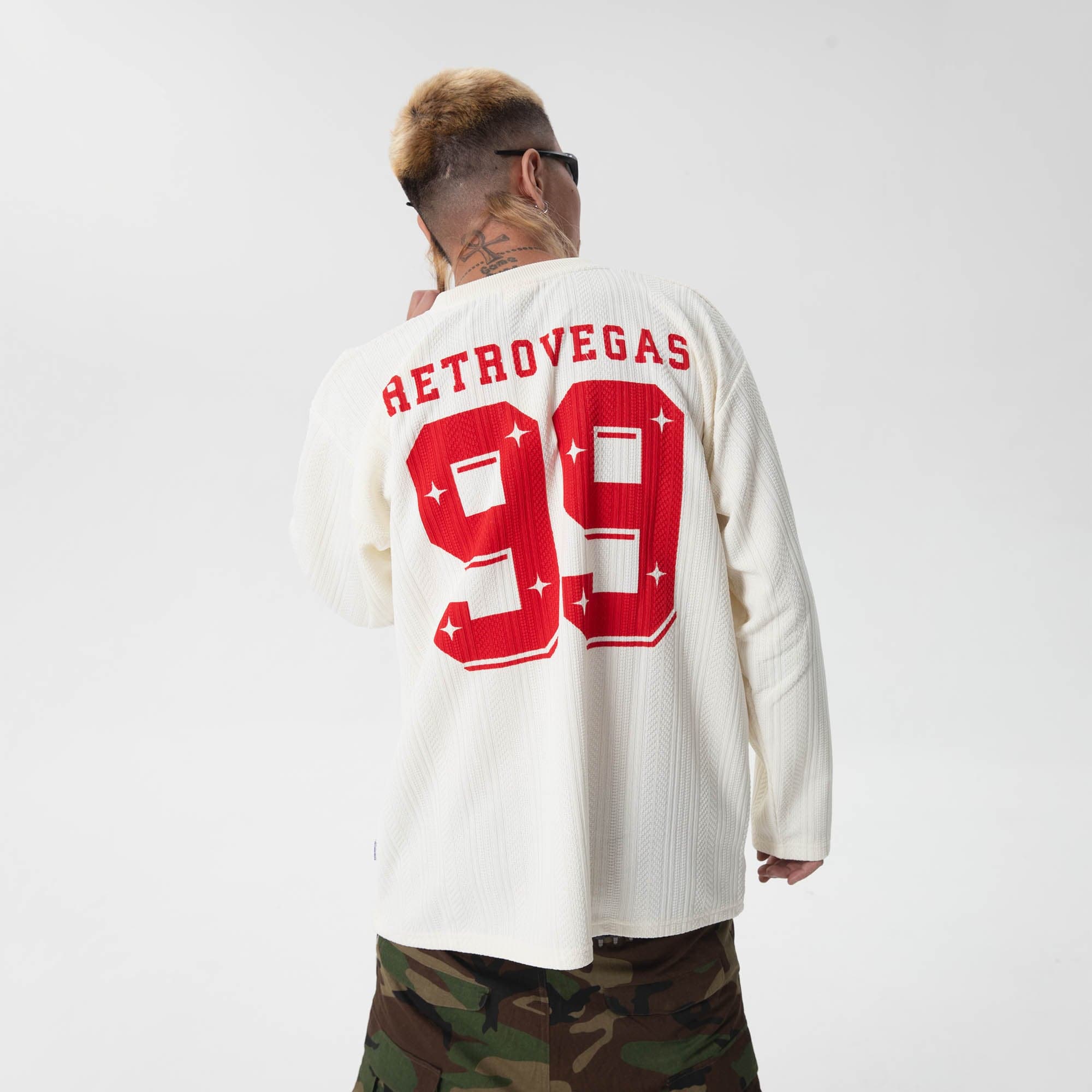RTVG No.99 Knit Hockey Jersey-L/S Tee-S-Free Shipping Leatheretro