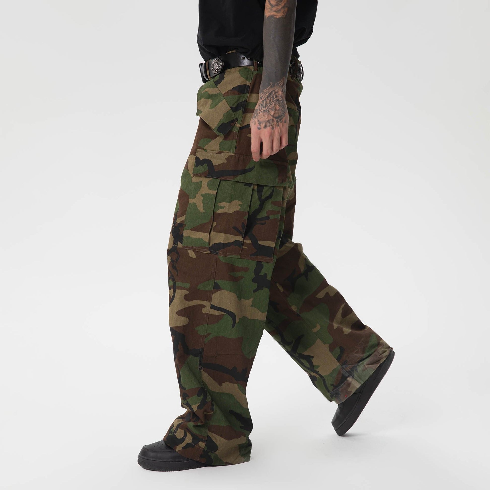 RTVG Totem Multi-Pocket Camo Cargo-Pants-S-Free Shipping Leatheretro