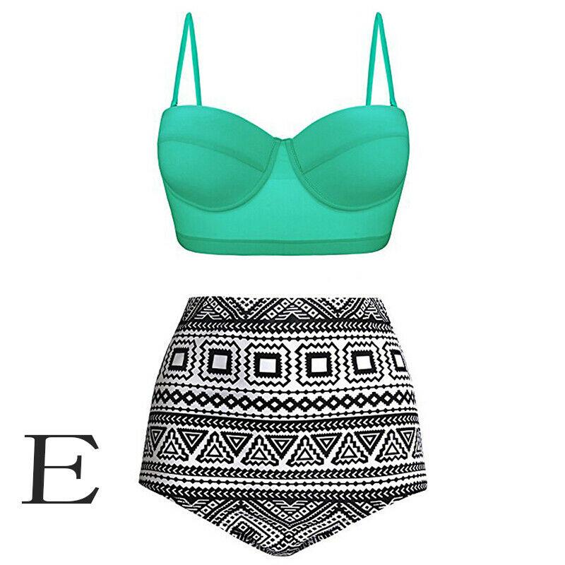 Sexy High Waist Bikini Set-Women Swimwear-#1 Green Bikini Set-S-Free Shipping Leatheretro