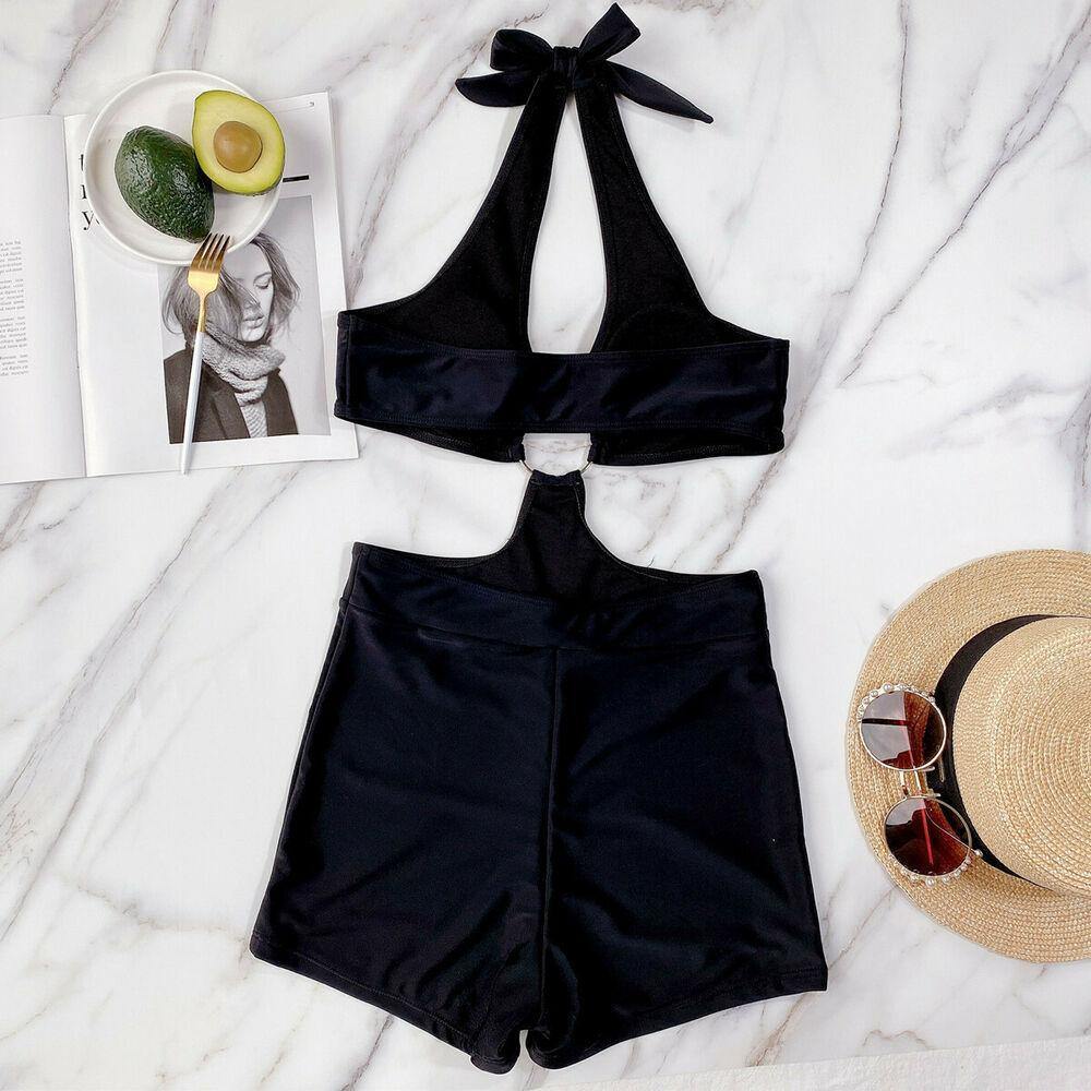 Sexy One Piece Hollow Out Monokini-Women Swimwear-Black-S-Free Shipping Leatheretro