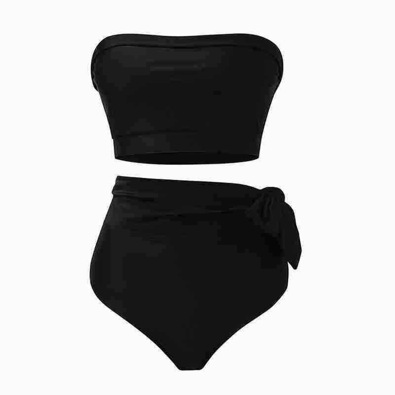 Black Sexy High Waist Bikini-Women Swimwear-S-Black-Free Shipping Leatheretro