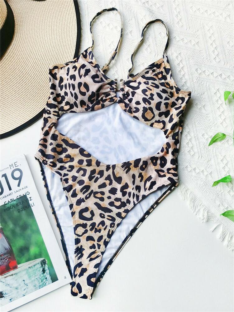 One Piece Sexy Leopard Print Swimsuit-Women Swimwear-Regular-S-Free Shipping Leatheretro