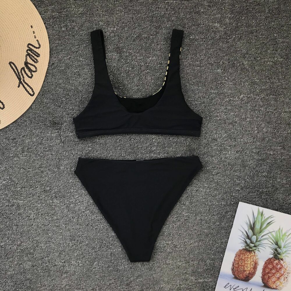 Sexy Women Bikini Set Swimwear-Women Swimwear-Black-S-Free Shipping Leatheretro