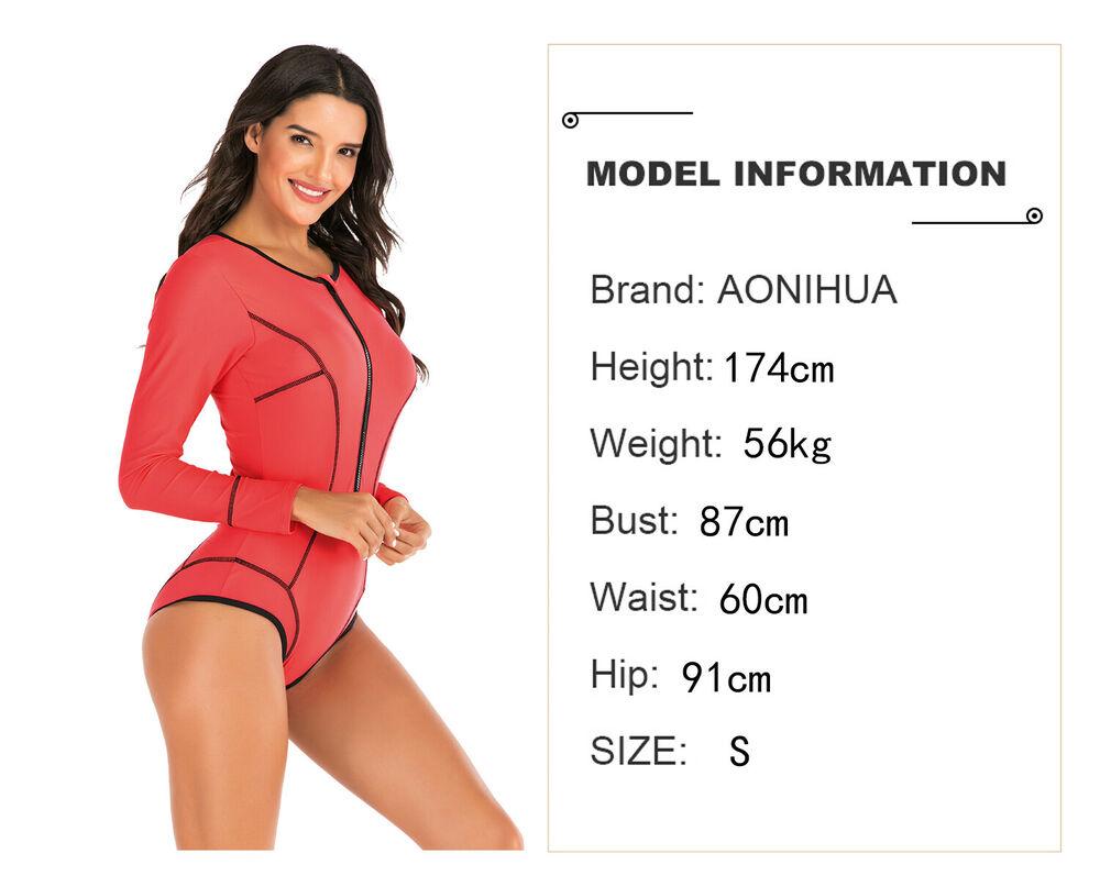 Red Long Sleeves One Piece Swimsuit-Women Swimwear-S-Free Shipping Leatheretro