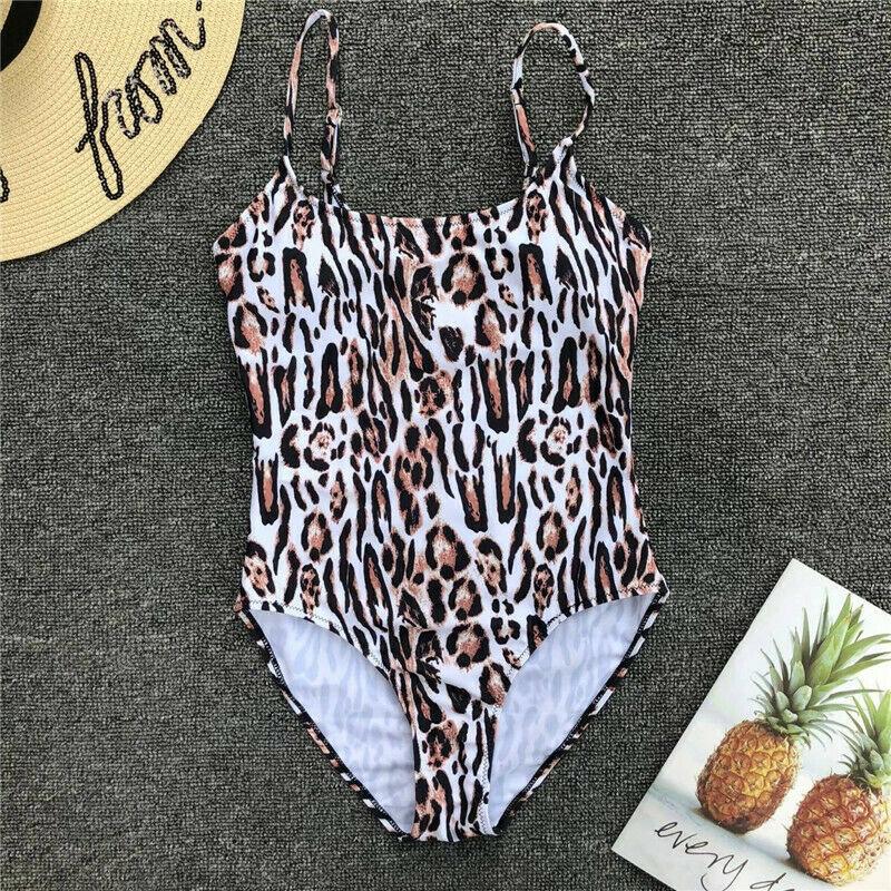 Leopard One Piece Bikini Set-Women Swimwear-Leopard-S-Free Shipping Leatheretro