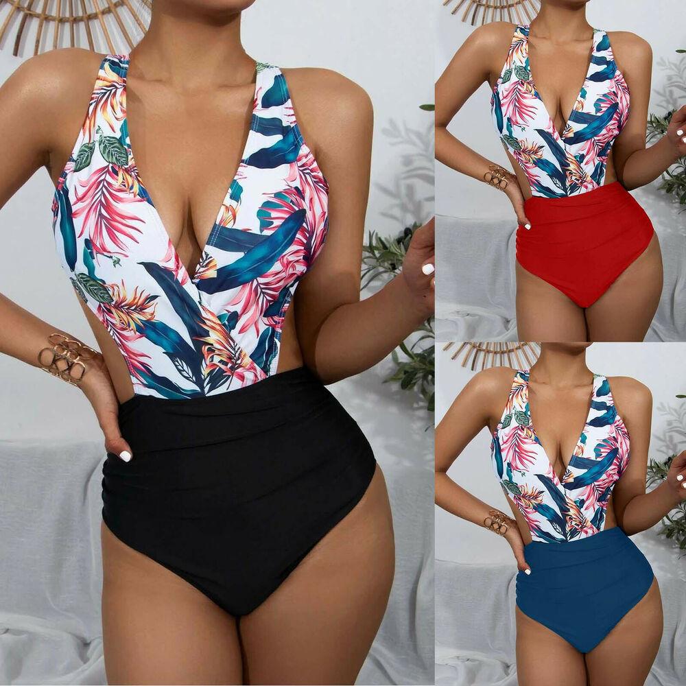 Women's One Piece Bikini Swimwear-Women Swimwear-Black-S-Free Shipping Leatheretro