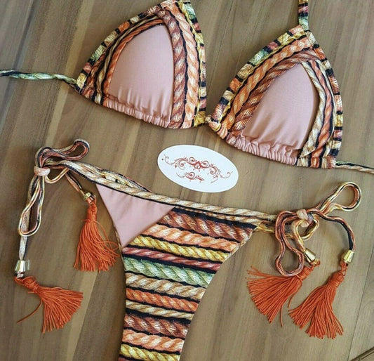 Sexy Bikini Set Swimwear-Women Swimwear-Floral-L-Free Shipping Leatheretro