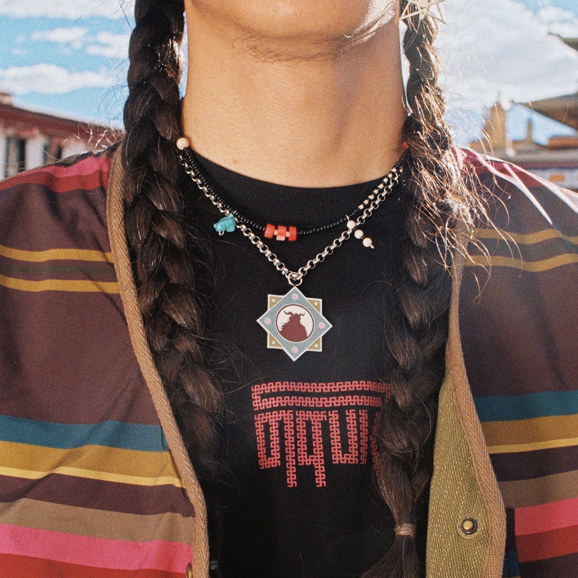 NERHI Yeti LOGO Pendant Necklace-Necklace-One size-Free Shipping Leatheretro