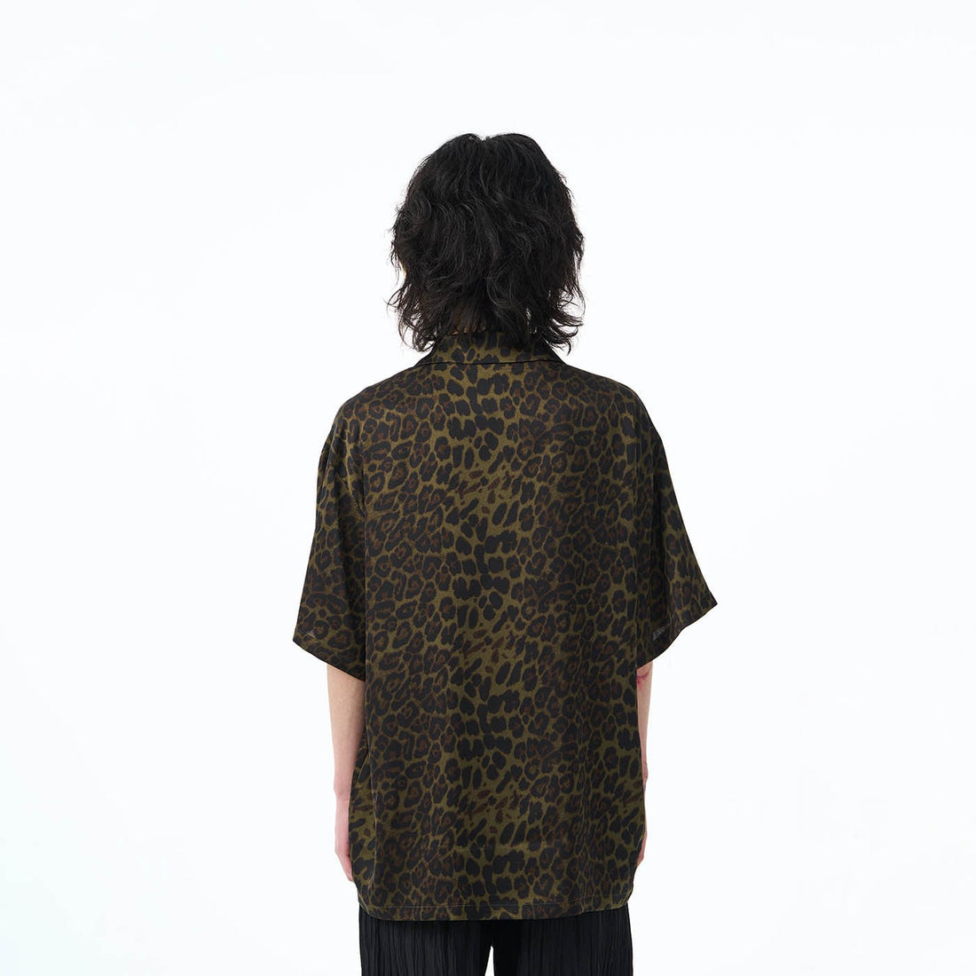 EPIC POETRY Leopard Half Shirt Dark Green-Half shirt-S-Free Shipping Leatheretro