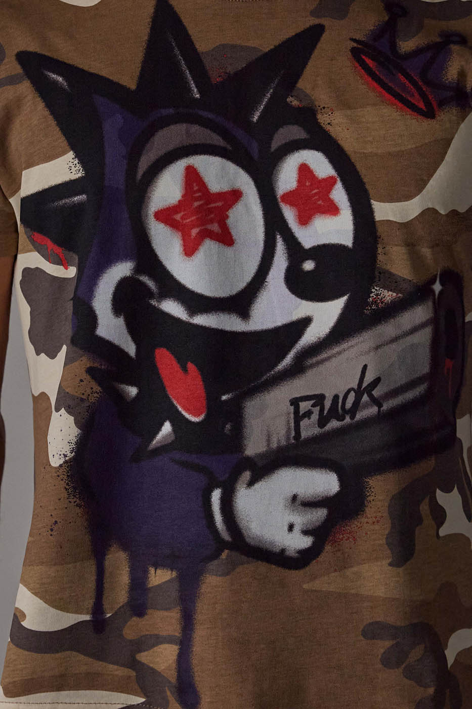 DND4DES Felix Camo Graffiti T-Shirt-T Shirt-S-Free Shipping Leatheretro