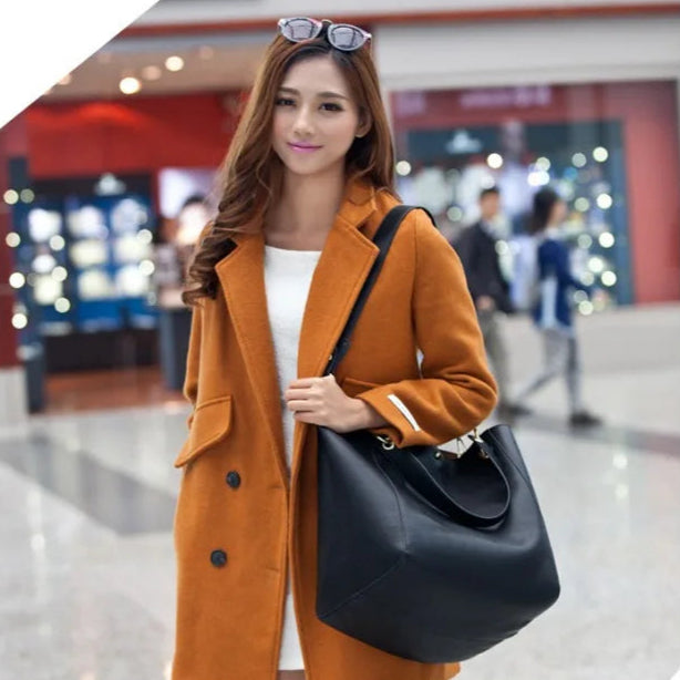 Large Tote Handbags for Women Waterproof Tote Bag-Tote Bag-Dark Blue-Free Shipping Leatheretro