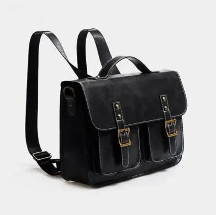 Retro Leather Women backpacks Shoulder Bag - Laptop Business Handbags-Backpacks-Black-Small-Free Shipping Leatheretro