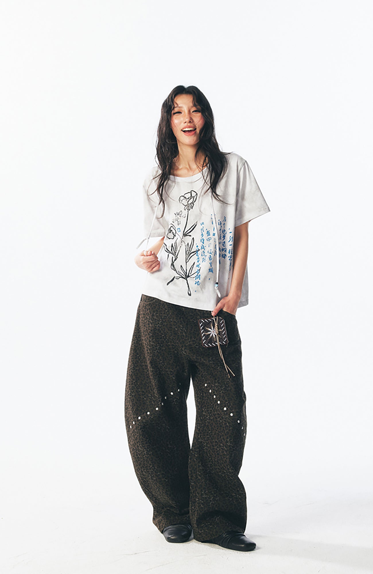 1997 POSTOFFICE Floral Script Graphic T-Shirt-T Shirt-S-Free Shipping Leatheretro