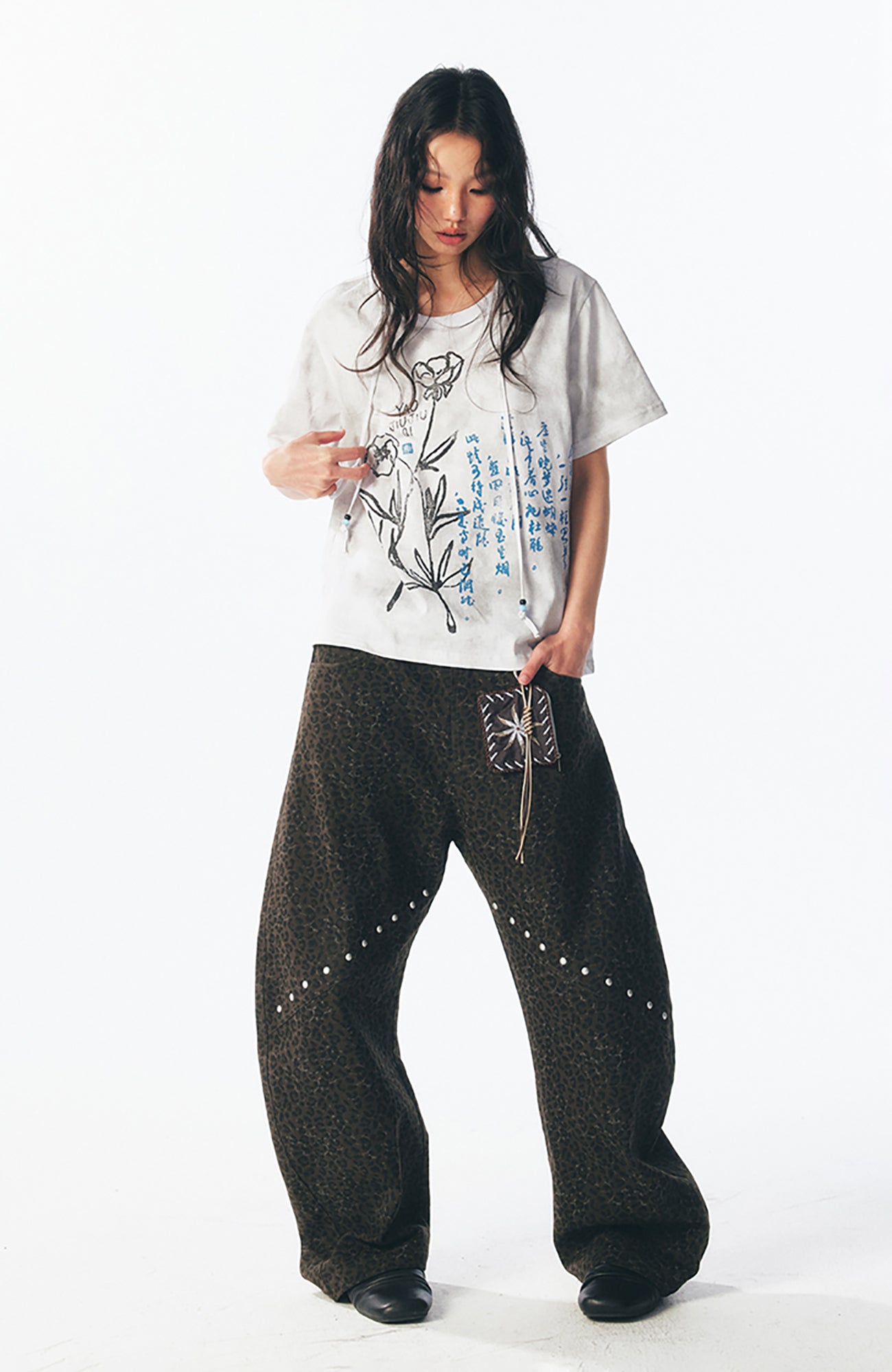 1997 POSTOFFICE Floral Script Graphic T-Shirt-T Shirt-S-Free Shipping Leatheretro