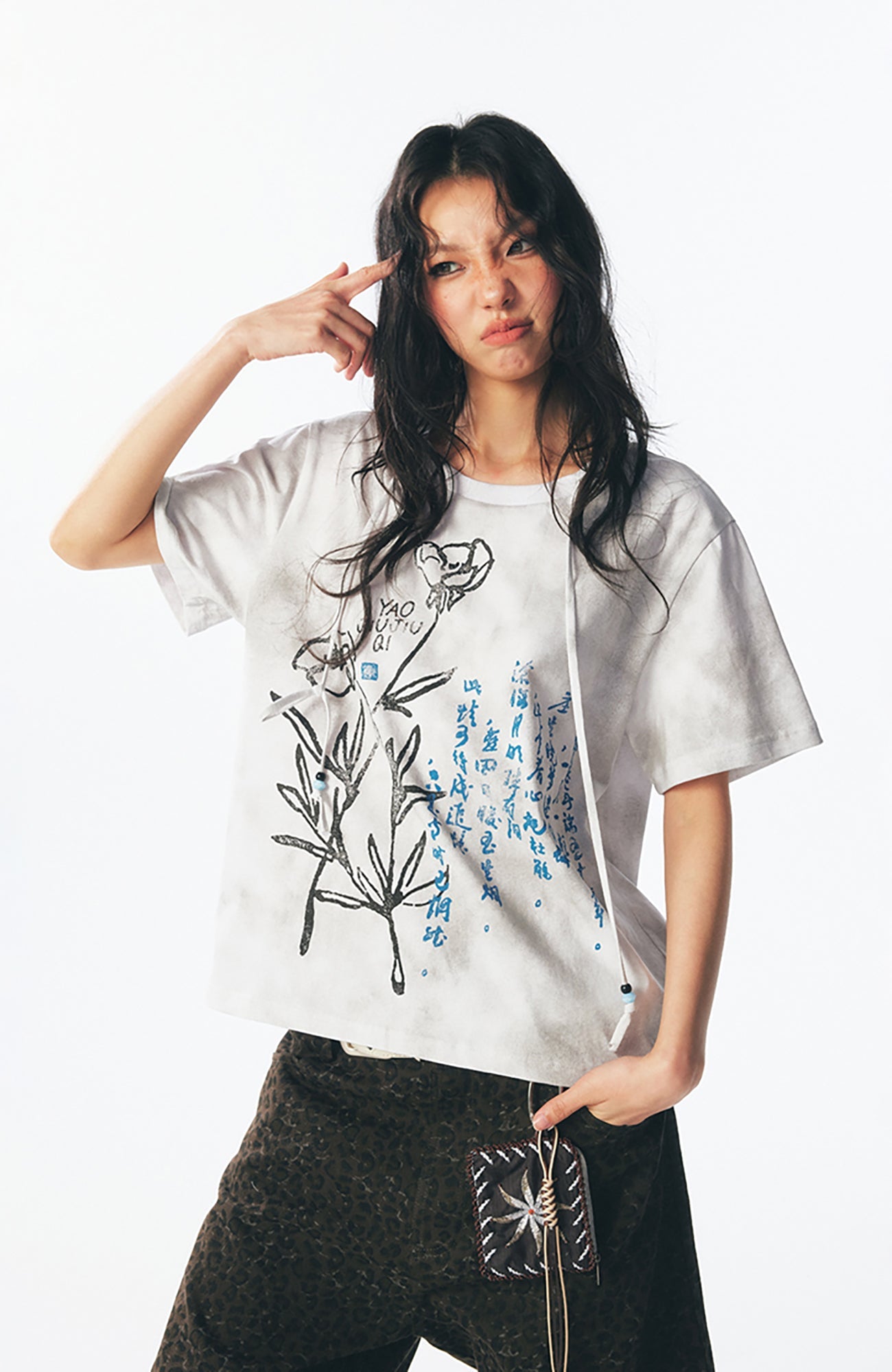 1997 POSTOFFICE Floral Script Graphic T-Shirt-T Shirt-S-Free Shipping Leatheretro