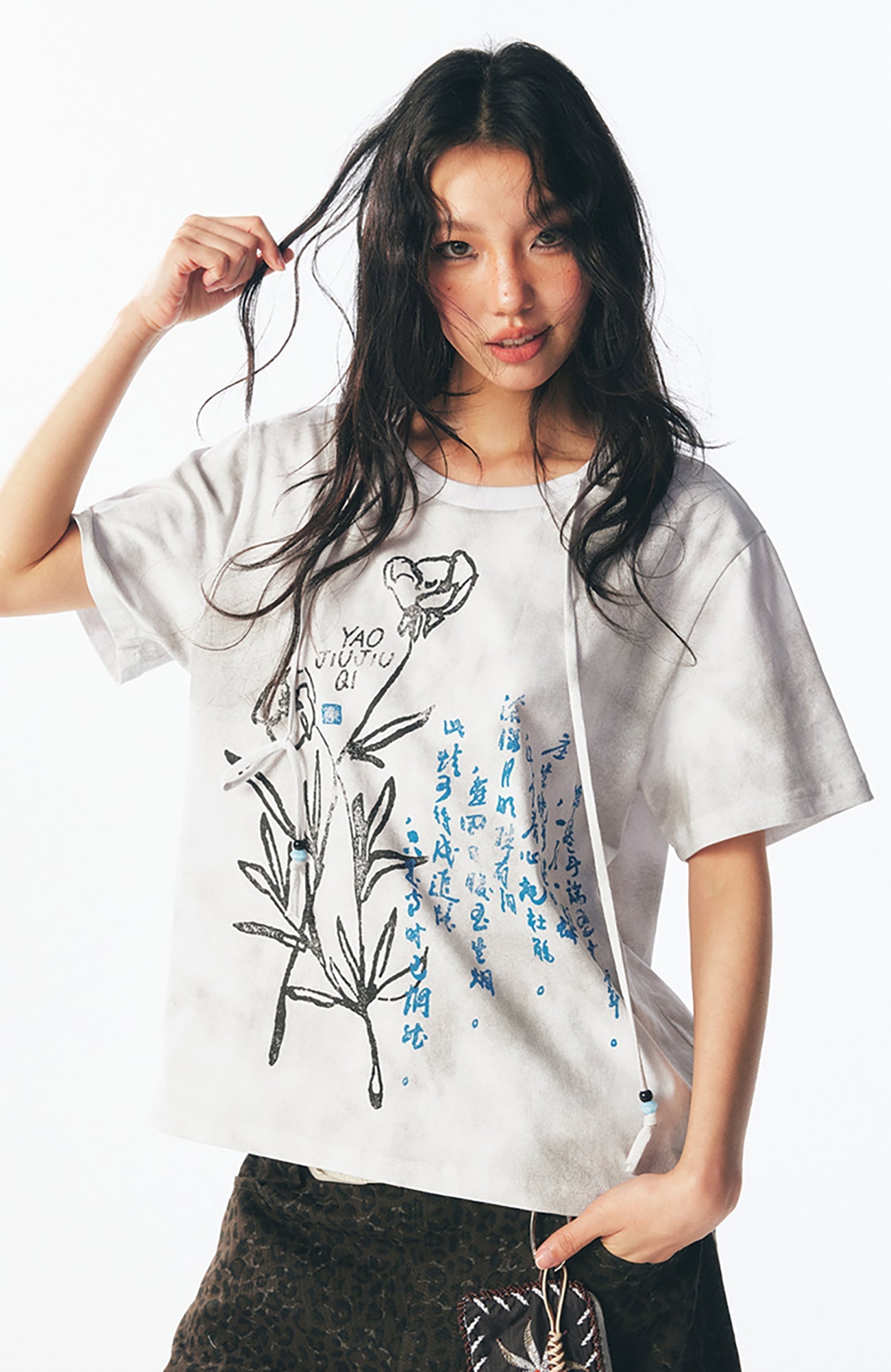 1997 POSTOFFICE Floral Script Graphic T-Shirt-T Shirt-S-Free Shipping Leatheretro