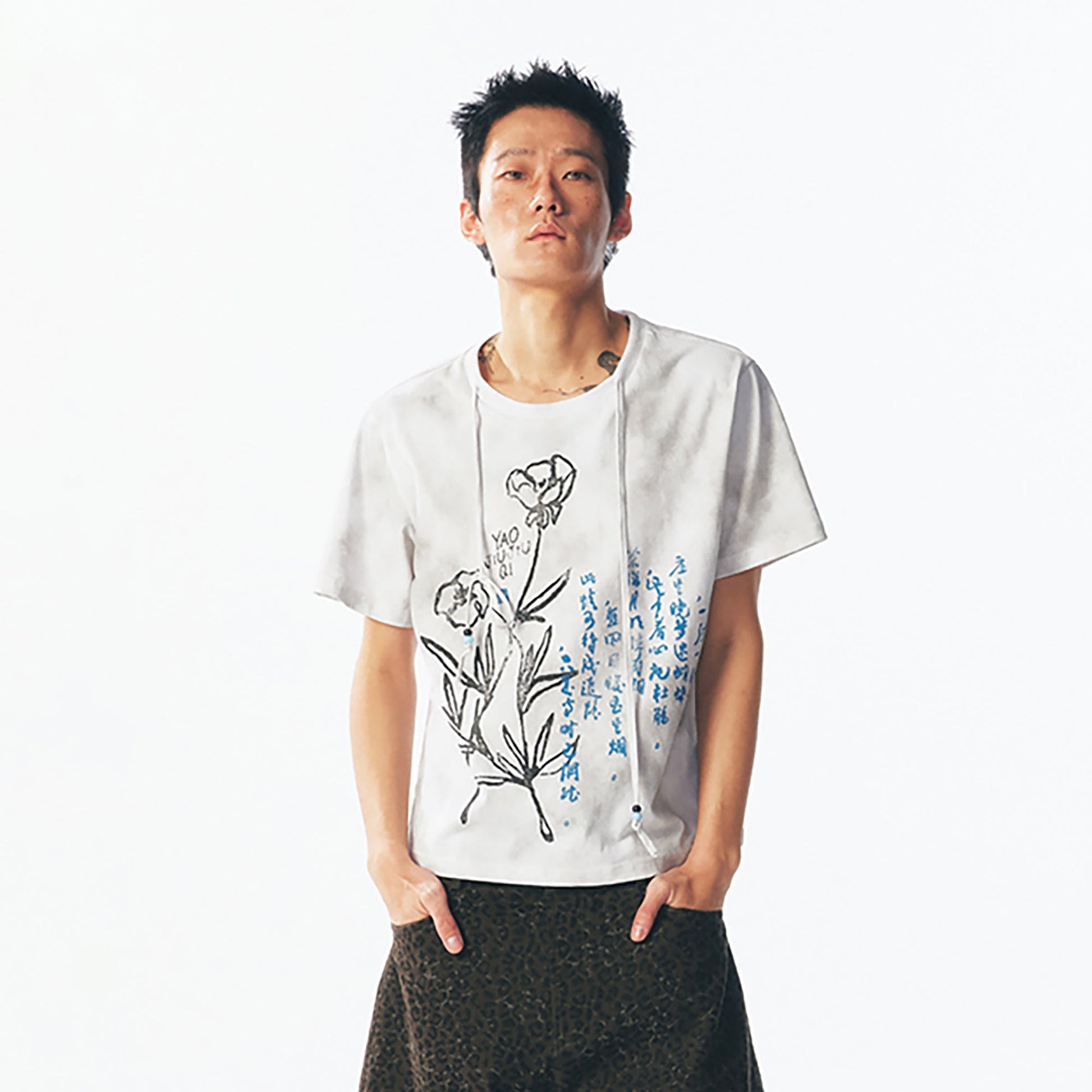 1997 POSTOFFICE Floral Script Graphic T-Shirt-T Shirt-S-Free Shipping Leatheretro