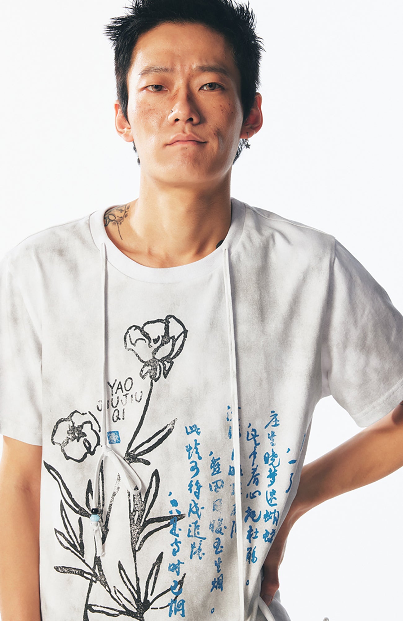 1997 POSTOFFICE Floral Script Graphic T-Shirt-T Shirt-S-Free Shipping Leatheretro