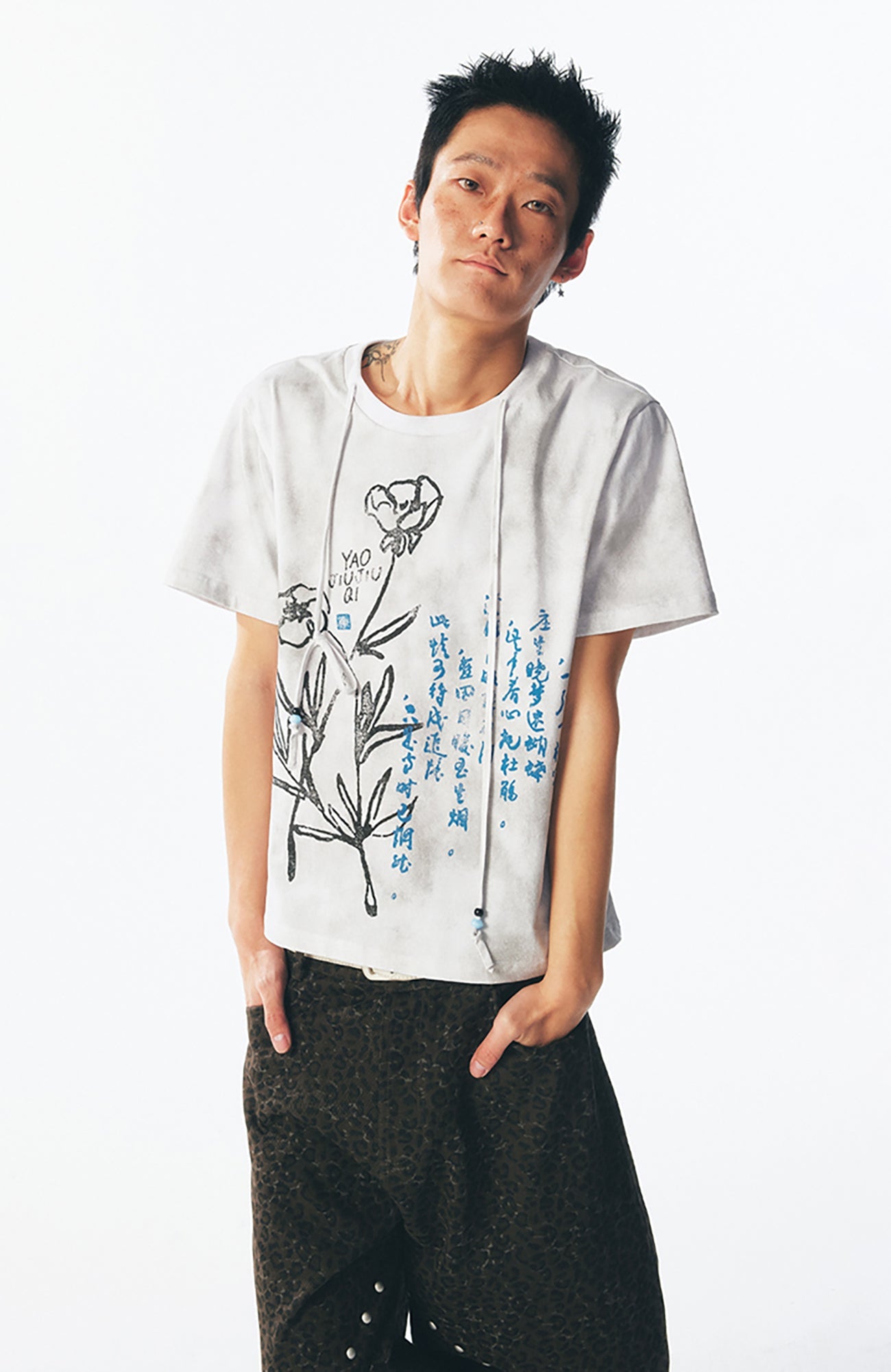 1997 POSTOFFICE Floral Script Graphic T-Shirt-T Shirt-S-Free Shipping Leatheretro