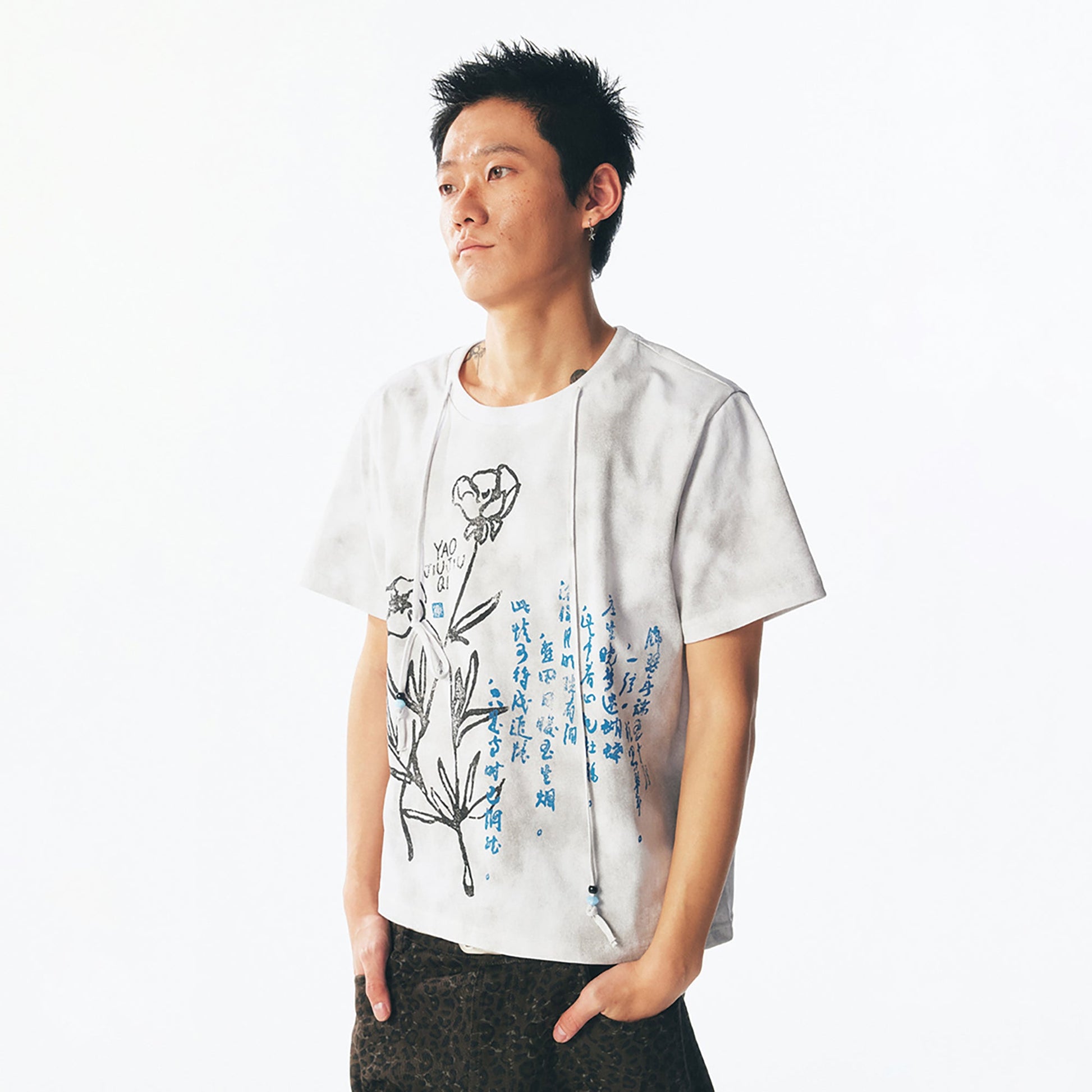 1997 POSTOFFICE Floral Script Graphic T-Shirt-T Shirt-S-Free Shipping Leatheretro