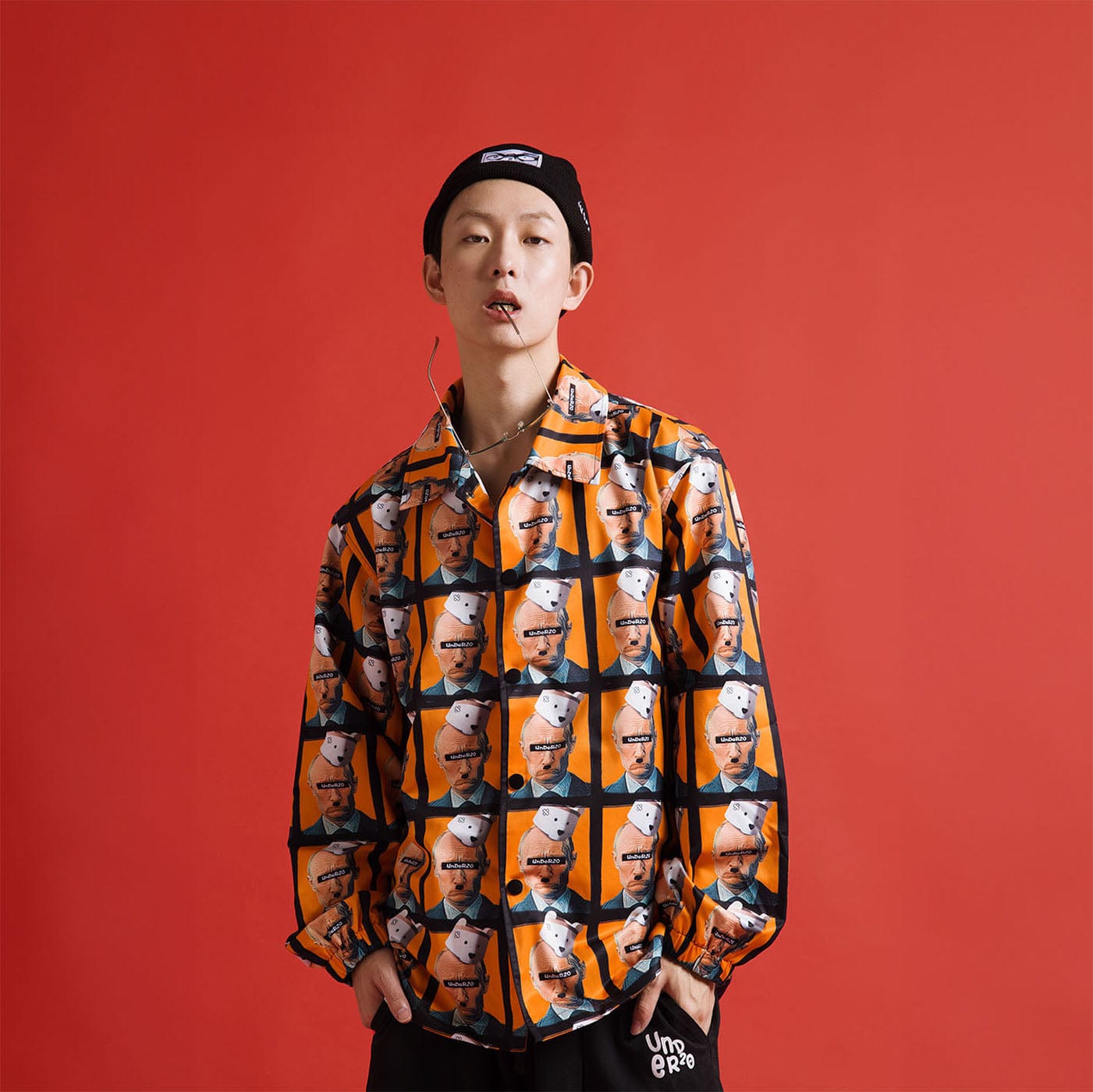 UNDER20 Paper Polar Bear Elder Coach Jacket-Jacket-XS-Free Shipping Leatheretro