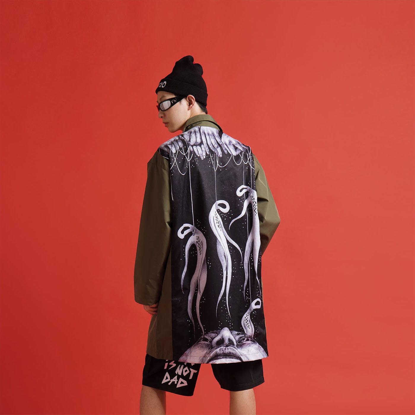 UNDER20 ¡Á MIN ZENG SOME MEMORIES OF DEATH Trench Coat-Jacket-XS-Army Green-Free Shipping Leatheretro